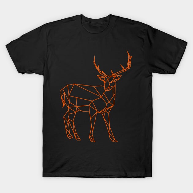 stag outline design T-Shirt by artistic-much